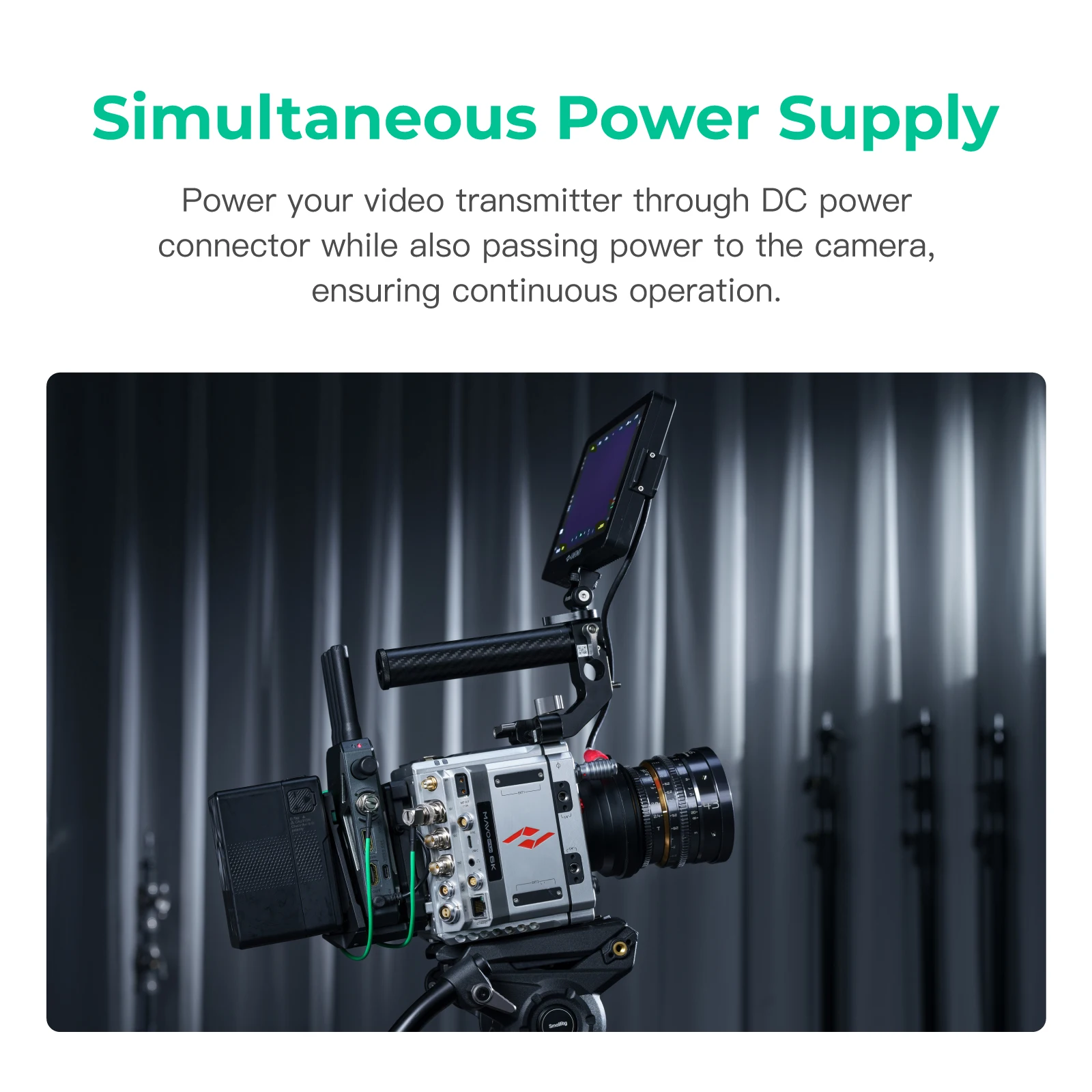 Accsoon V-Lock adapter for the CineView Master 4K and CineView 2 SDI wireless tr
