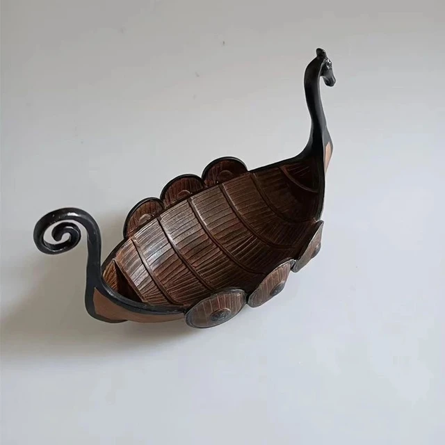 Nordic Retro Viking's Leading Ship Resin Desktop Ornaments Crafts Gifts