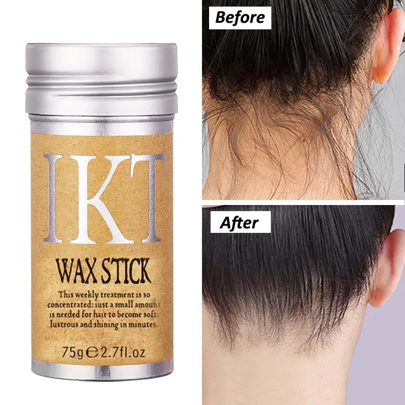 Hair Wax Stick 75g For Fly Aways And Frizz Hair Fruit Flavour Portable Styling Pomade Stick Broken Artifact Glue