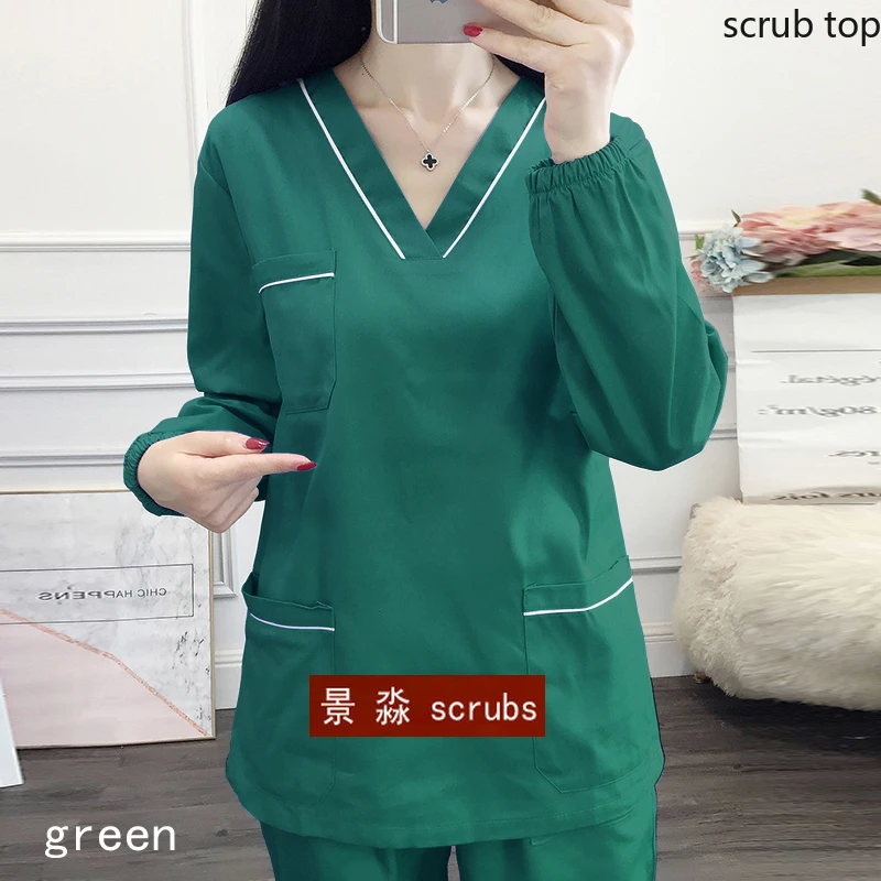 women's long sleeve scrub tops