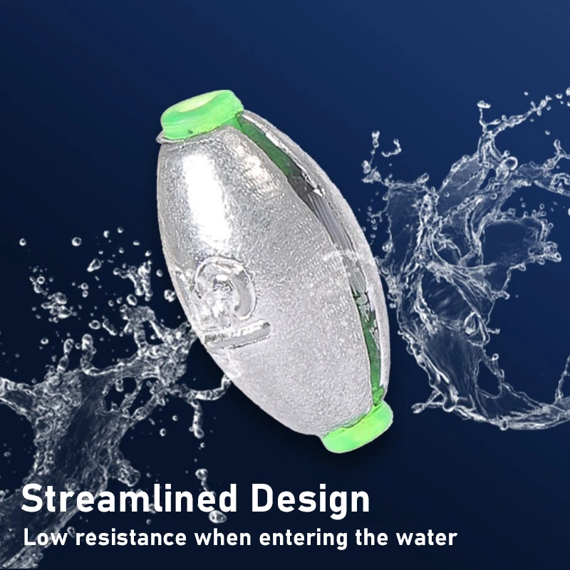 Fishing Weight Lead Sinker 2g-10g Olive Shape Opening Mouth with Silicone Plug Fast Sinking 10pcs Fishing Accessories