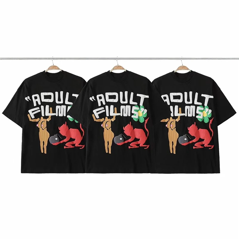 Men Women 1:1 High Quality T-shirt Oversized Top Tees Short sleeve Summer Style Puff Print CPFM.XYZ Adult Films T Shirts |