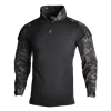 HAN WILD Combat Shirt with Pads Long Sleeve Men ClothingTactical Camo Shirts Airsoft Hiking Hunting Tops Climbing Clothes 5