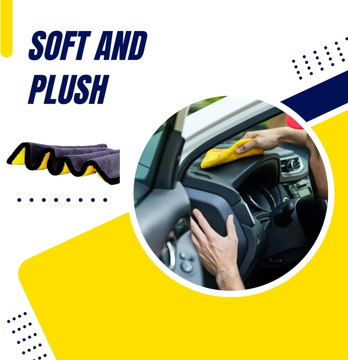 자동차용 초극세사 타월 - 흡수력이 뛰어난 세차용 건조 타월 걸레 자동차 청소용 극세사 천