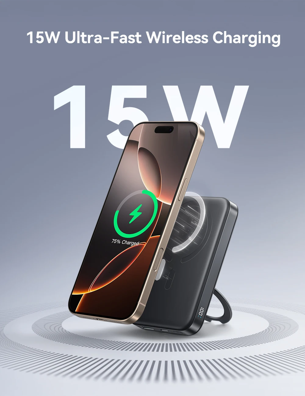 10000mAh Power Bank For MagSafe 15W Wireless Charging Magnetic Power Bank 22.5W
