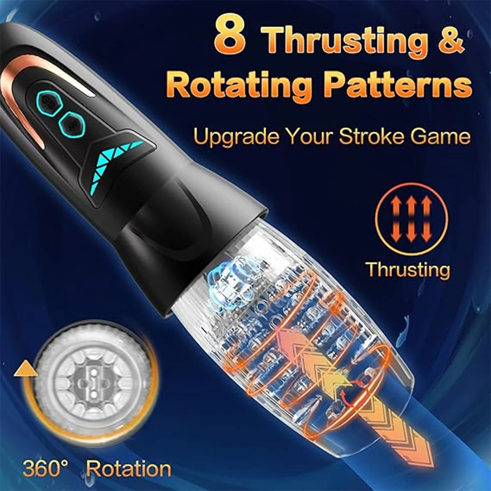 Automatic Male Masturbator Sex Toy for Men Vibration Thrusting Rotating Masturbation Cup Penis Pump Adult Toy Penis Vibrator 18+ - Image 3