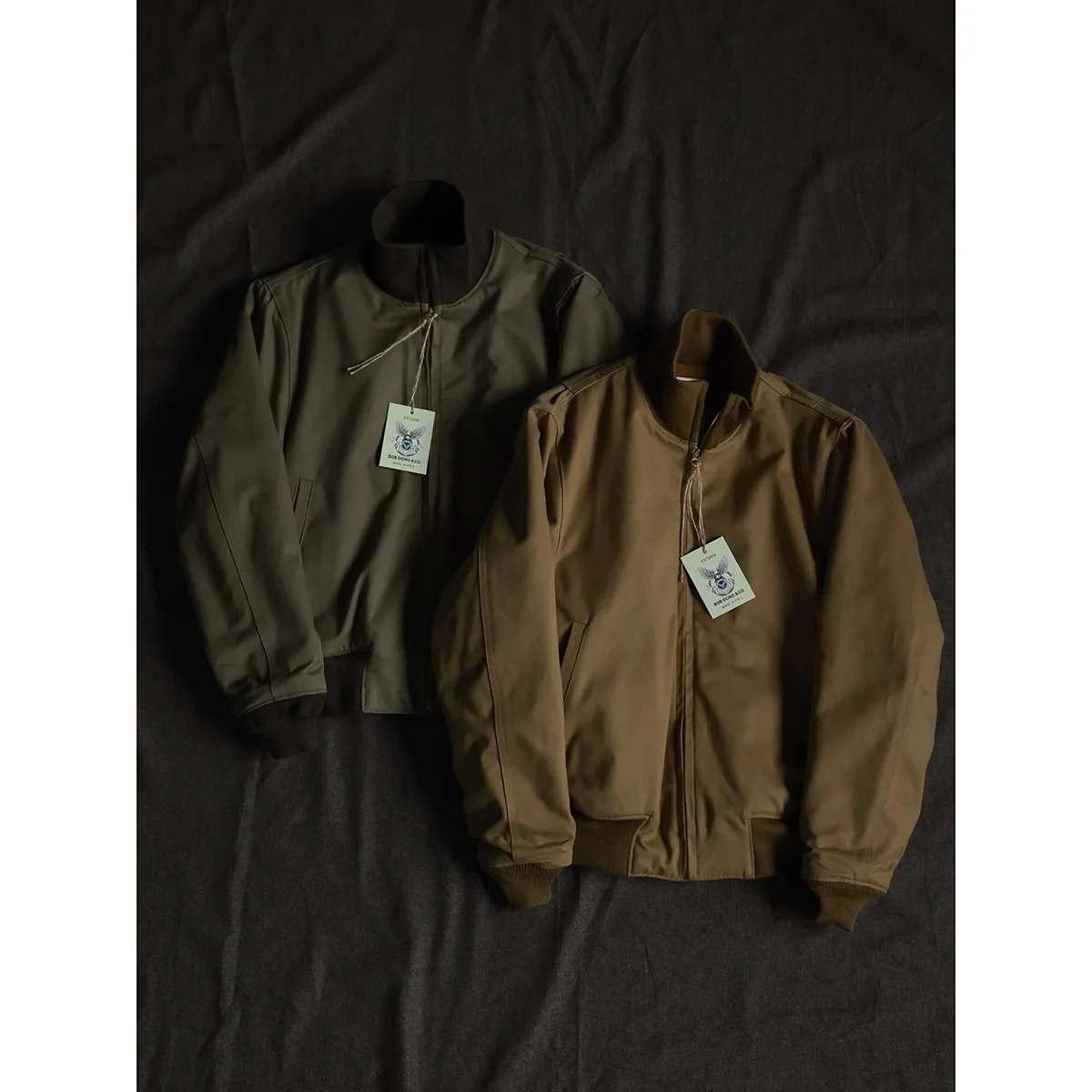 BOB DONG WWII Tanker Jacket Plain Edition Vintage Men's Wool Lined Military Outerwear 2