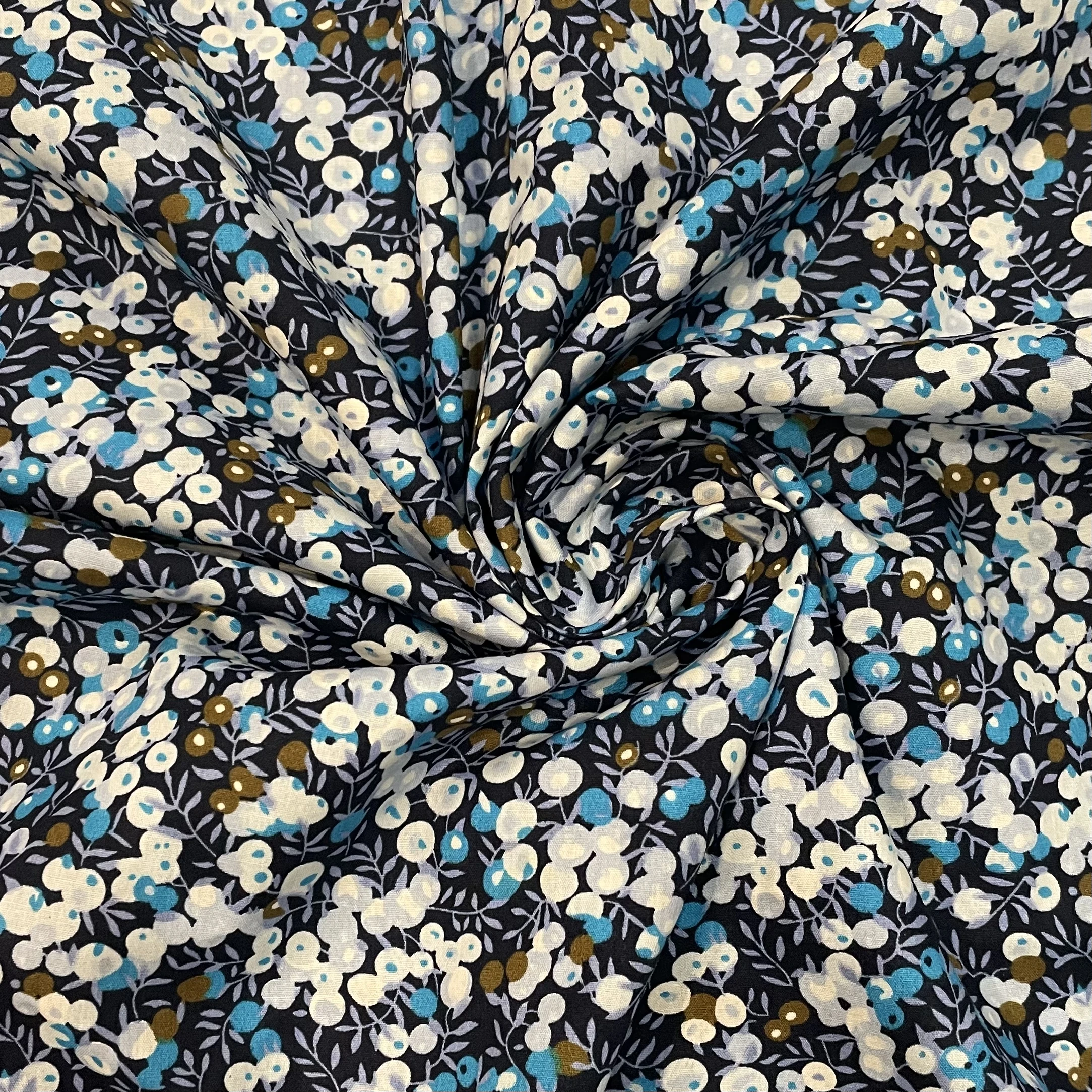 Blueberry 40S Tissun Liberty Cotton Poplin Fabric For Kids Baby Sewing Cloth Dresses Skirt DIY Handmade Patchwork Meter cotton fabric cotton poplin fabric