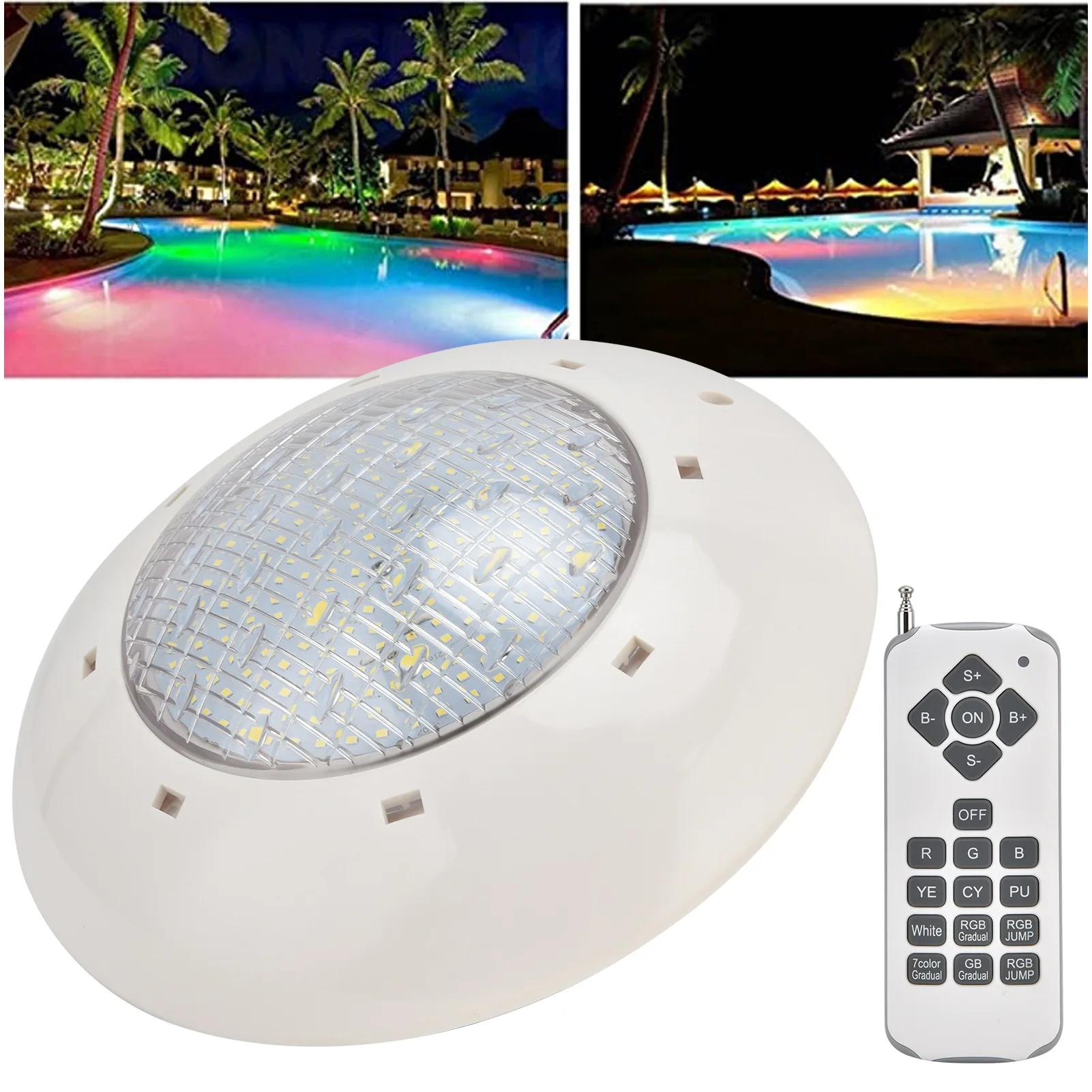 

AC12V 12W 18W 25W 35W RGB LED Swimming Pool Light IP68 Waterproof Underwater Wall Mounted Light For Garden with Remote Control