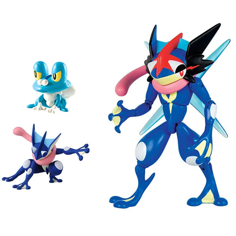 Pokemon figura de ação tipo água e tipo escuro greninja froakie