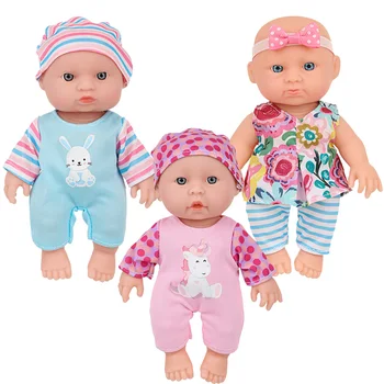 6inch/15cm LifeLike Baby Dolls Washable Vinyl Bebe Doll With Jumpsuits Realistic Soft Reborn Doll Kids Birthdays Toys 1