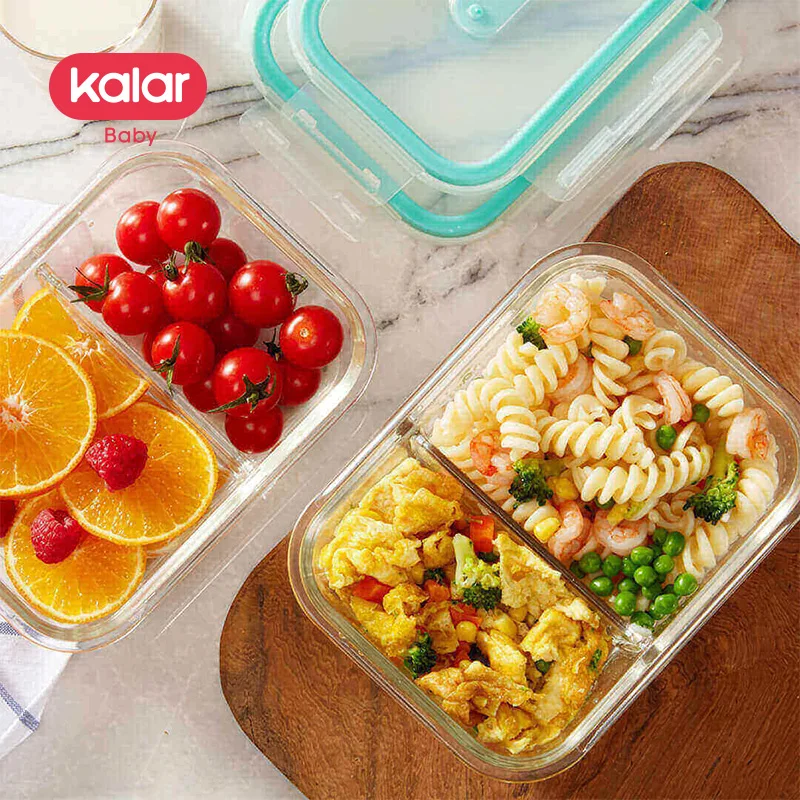 Ecofriendly Glass Lunch Boxes Microwave Ovens Can Be Heated Separate