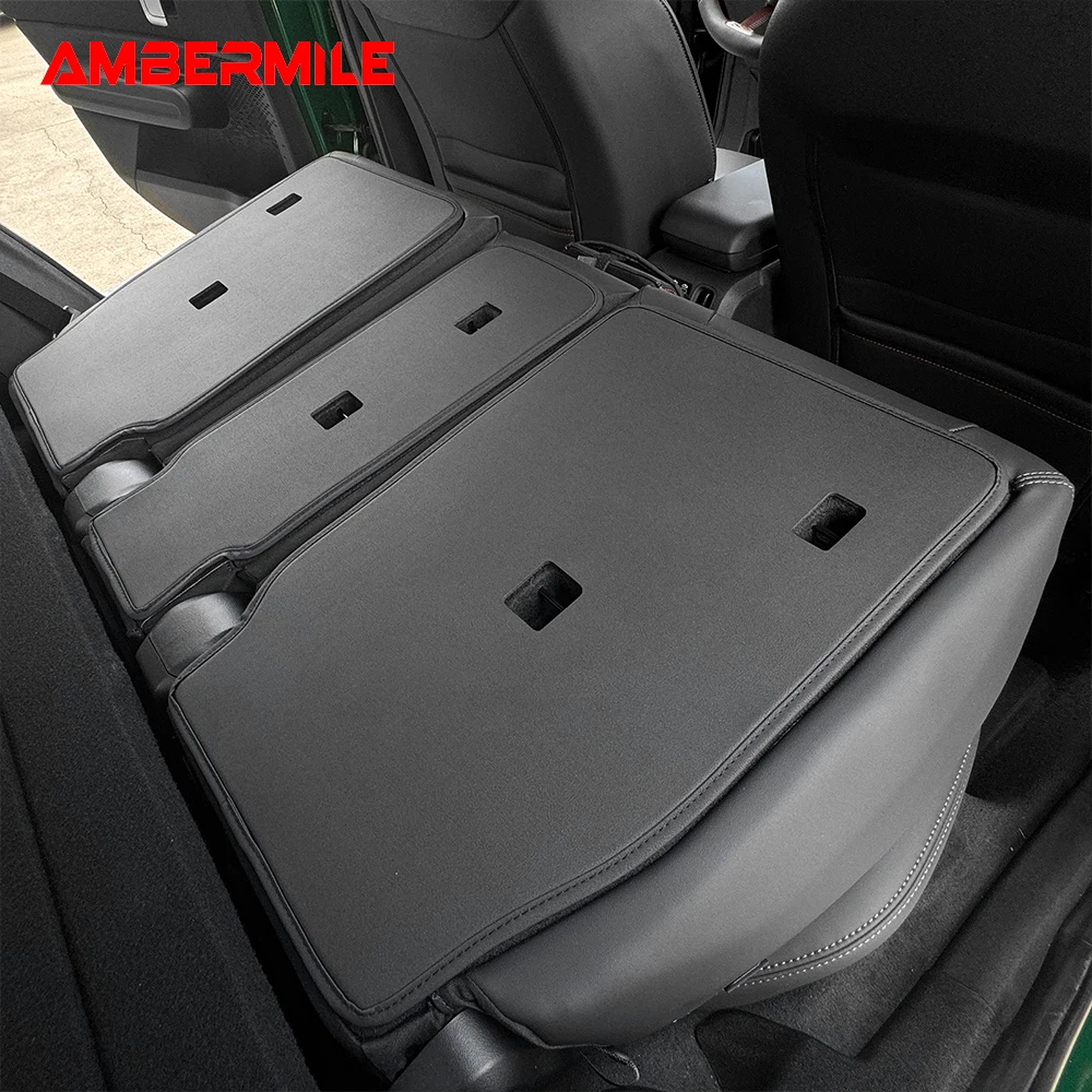 Car Seat Protector 3Pcs Black PU Leather For Mini Countryman U25 Car Seat Anti Kick Pad Rear Protective Seat Back Anti Dirt