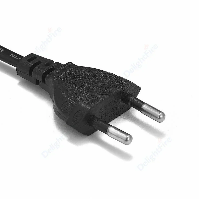Universal AC Power Cord 2-Pin IEC C7 Figure-8 Cable, 1.5m Length