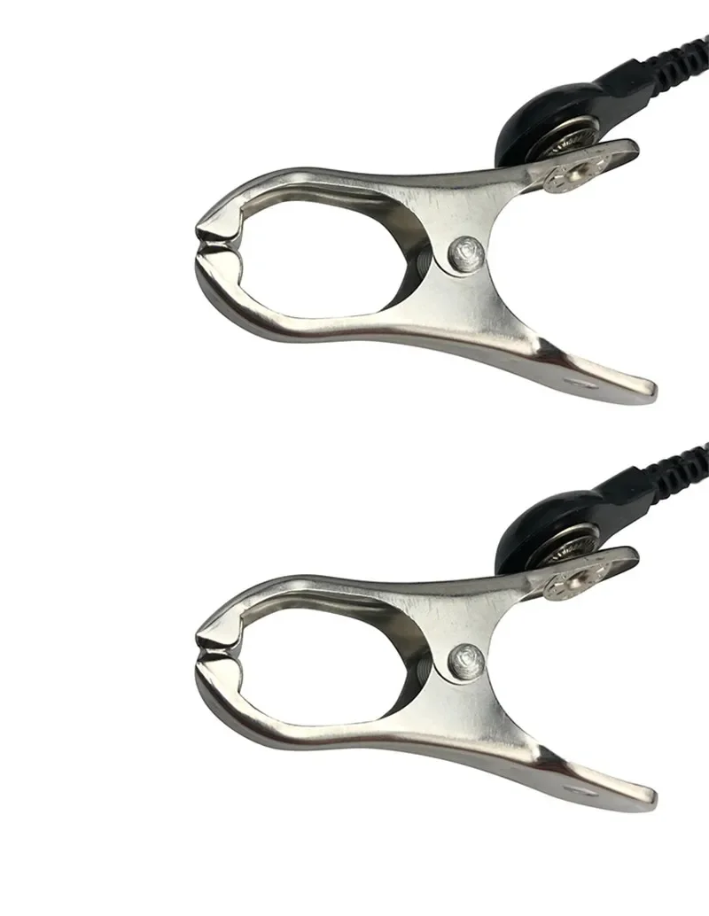Electro Sex Toys Electric Sex Toys Accessory Electric Shock Nipple Clamps Physical Therapy Labia Clip Masturbation Pulse Full Body Massager Breast Clips