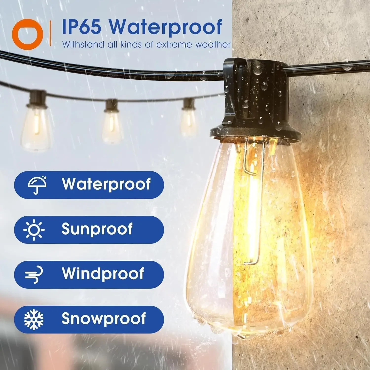 48 FT Led String Lights - Bodugi 48 ft led string lights