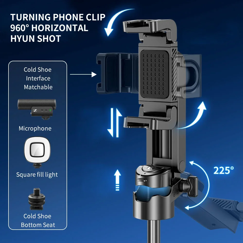 Selfie Stick Phone Tripod Wireless Bluetooth Portable Mini Android Iphone Shooting Vlog
