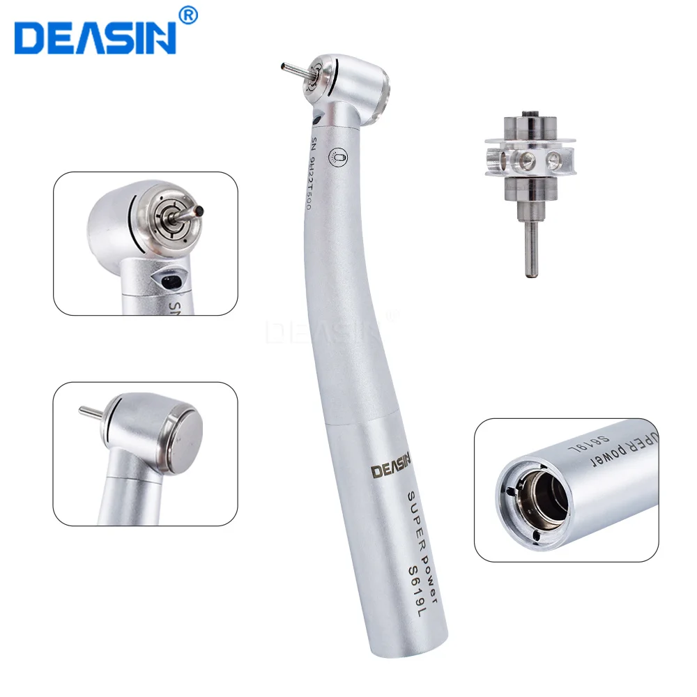 Dental Lux S619L Led Manipolo A Pulsante In Fibra Ottica Ad Alta Velocità Fit Kv Compatibile Led Attacco Rapido Strumenti Dentista