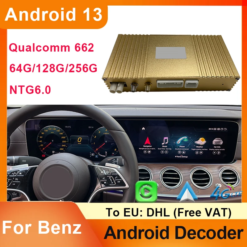 

Decoder Box for Mercedes Benz A W177 GLA CLA GLC EQC NTG6.0 With Touch Wireless CarPlay Interface Android Auto Full Screen GPS