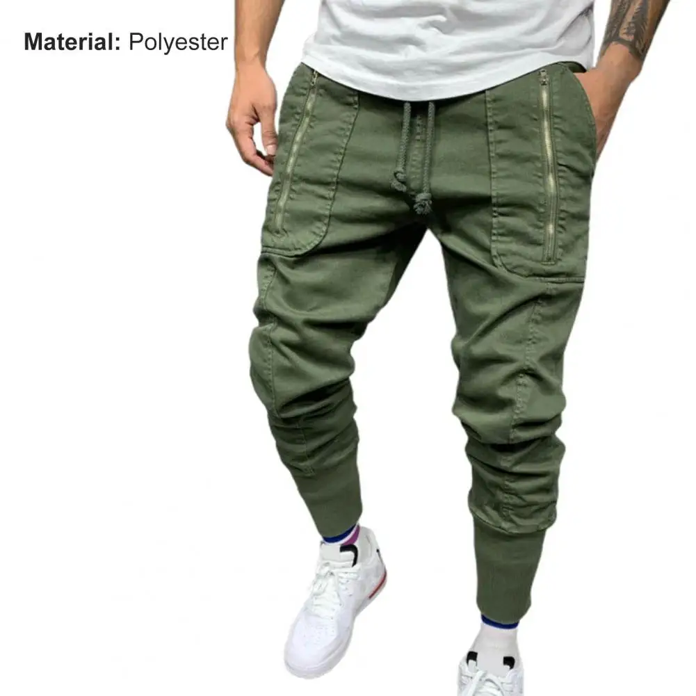 Description Picture 5 of itemTrendy Male Trousers Western Style Slim Fashion Men Long Cargo Trousers Pockets Men Sweatpants for Vacation