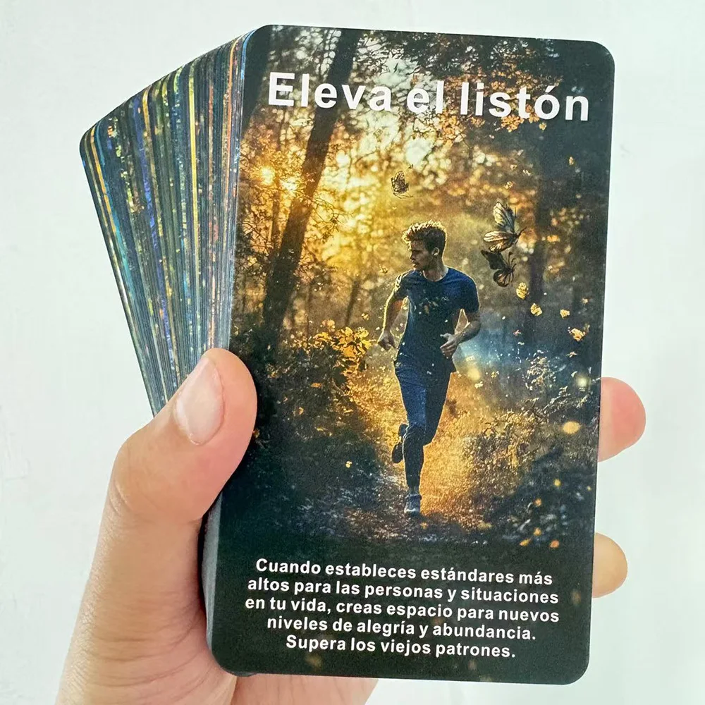 Spanische Orakelkarten, mystische Waldtarotkarten, 56 tägliche Inspirationskarten für Reflexion, Klarheit und spirituelle Verbindung – Detail 3