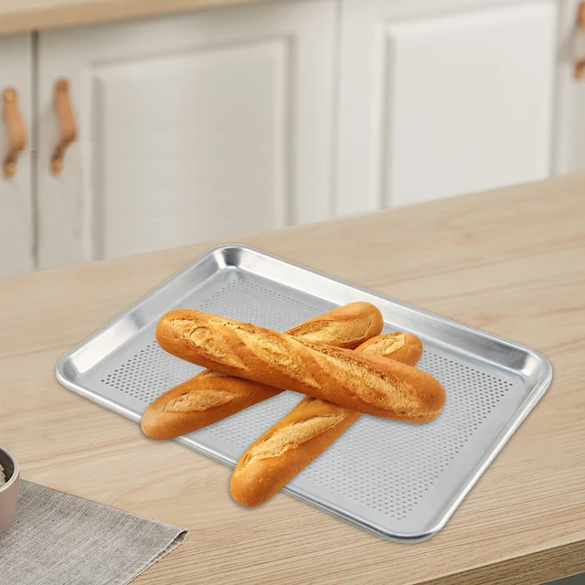 Teglia Forata Rettangolare In Alluminio - 45x33cm Per Cottura Uniforme E Croccante - Foto 8