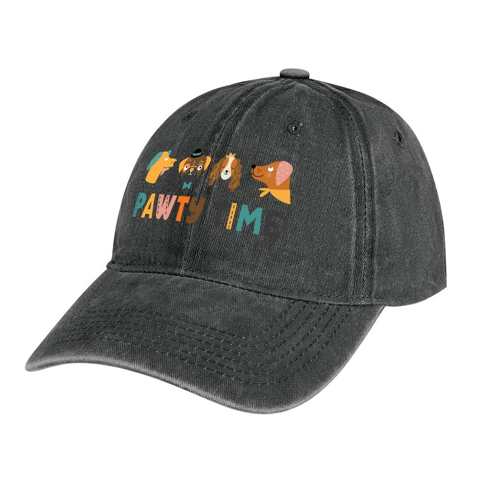 

Dog Pawty Time Cowboy Hat Bobble Hat Golf Wear Ball Cap Designer Man Women's