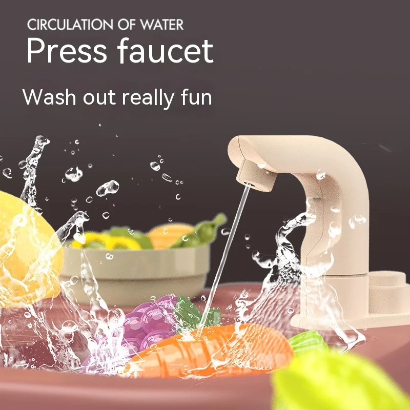 Children Go Home 63cm Simulation Acousto-optic Spray Kitchen Water Steam Tabletop Simulation Cooking Toys Birthday Present 3