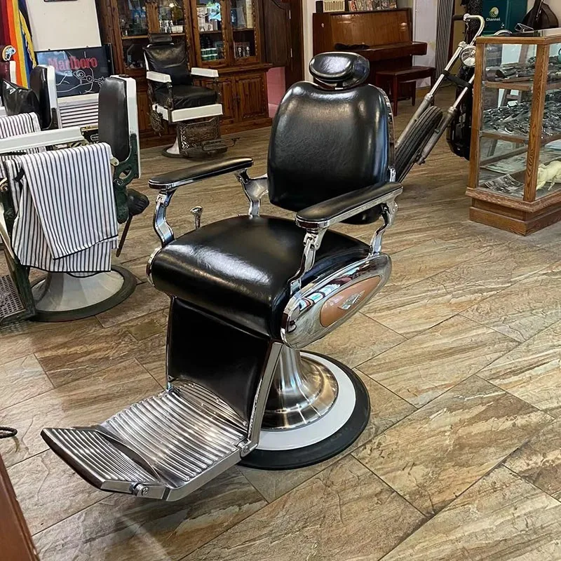 

The chair can be lowered for beauty and hairdressing. Special hair cutting chair for hair salons