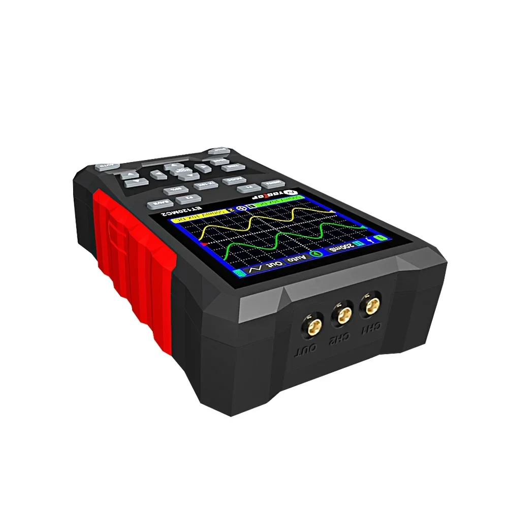 TOOLTOP ET120MC2 120MHz Portable Smart Oscilloscope Dual Channel 500MSa/S Oscilloscope Data Storage For Home Appliance Repair digital oscilloscope