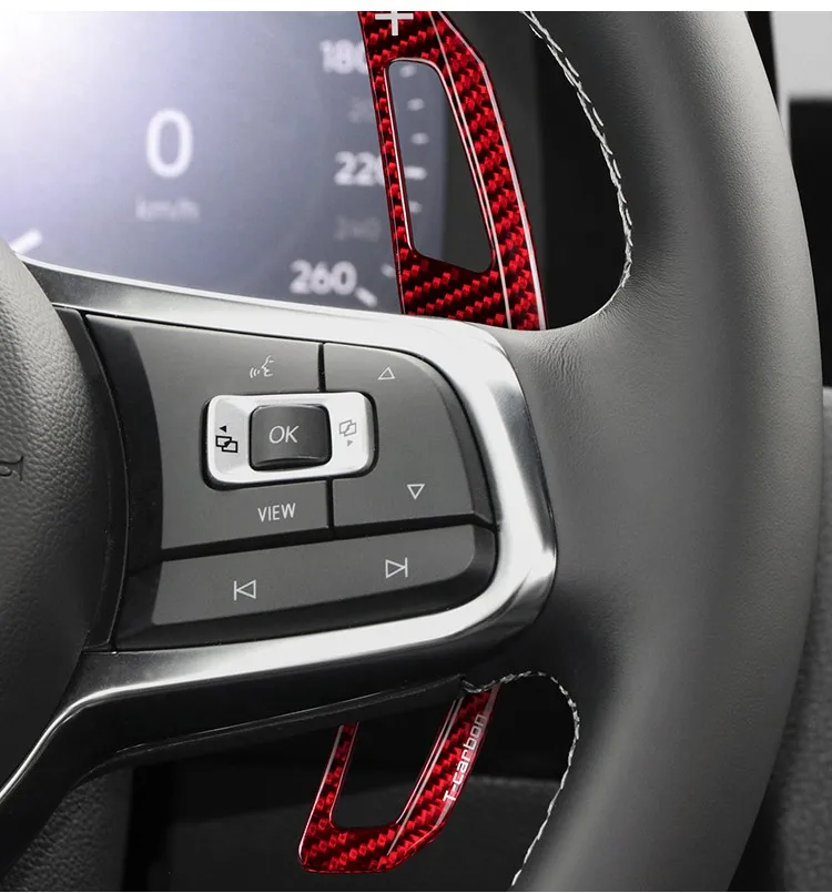 Carbon Fiber Paddle Shift For Golf 7 MK7 T-carbon Shift Paddles Replacement Type Car Steering Wheel Paddle Shifter