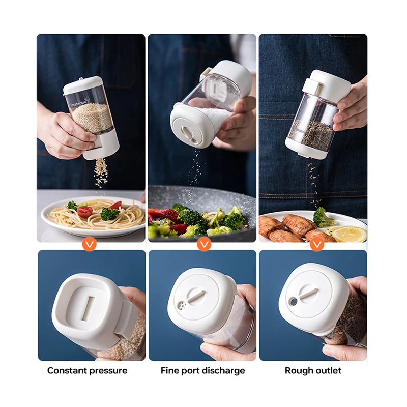 Kitchen Salt Control Bottle Press Type Quantitative Salt Shaker