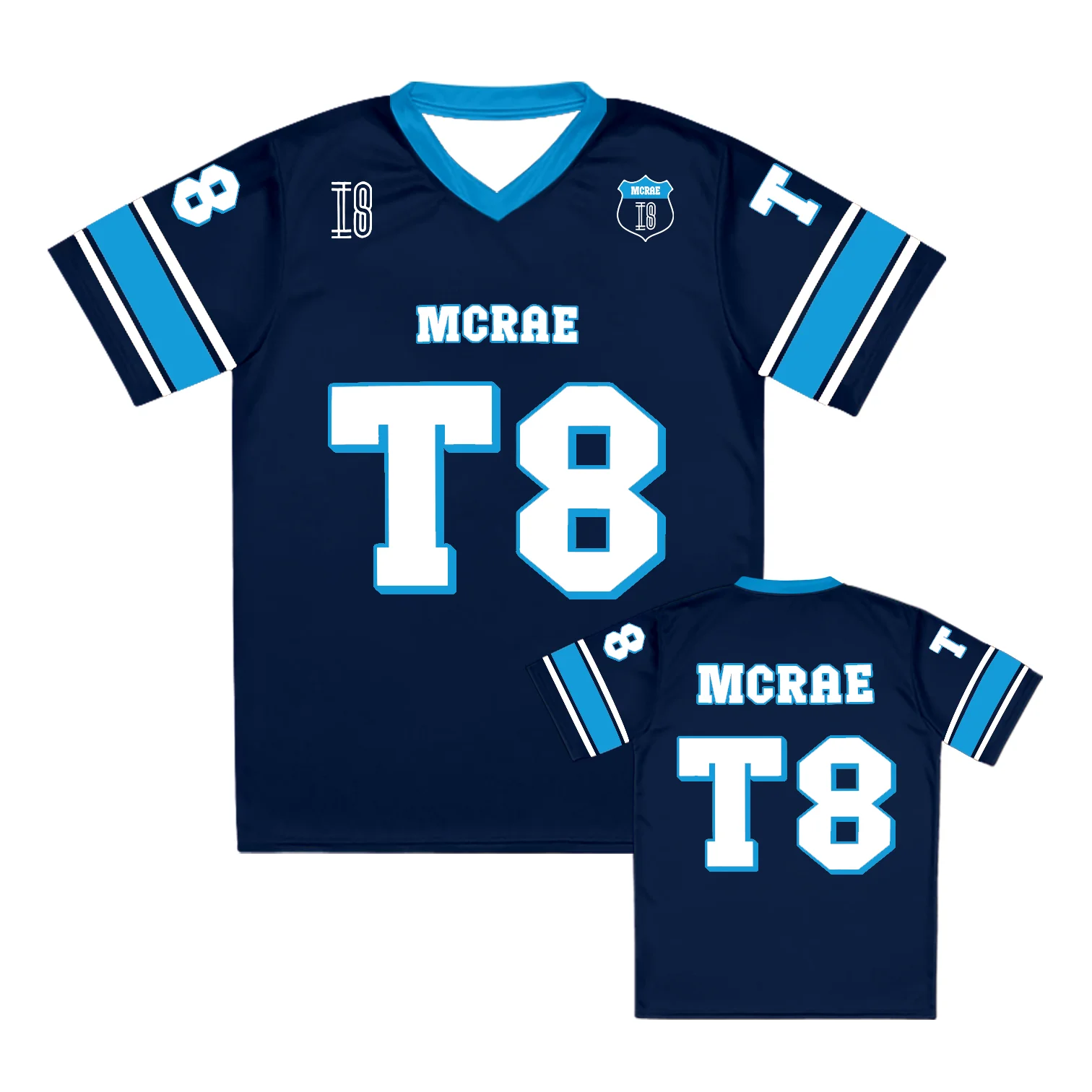 Tate McRae Jersey Spring/Summer Season Men's and Women's Sportswear T8 McRae Football Jersey V-Neck Kid T-Shirt y2k clothes