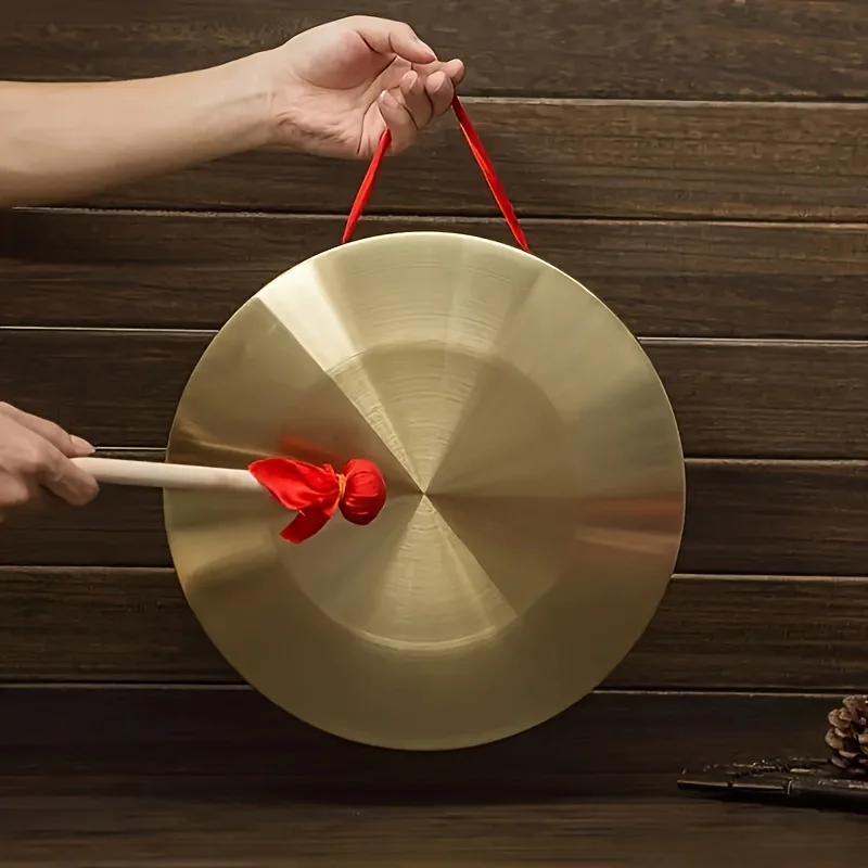 32cm/12.59inch Chinese New Year Ethnic Percussion Instrument Copper Flood Warning Opening