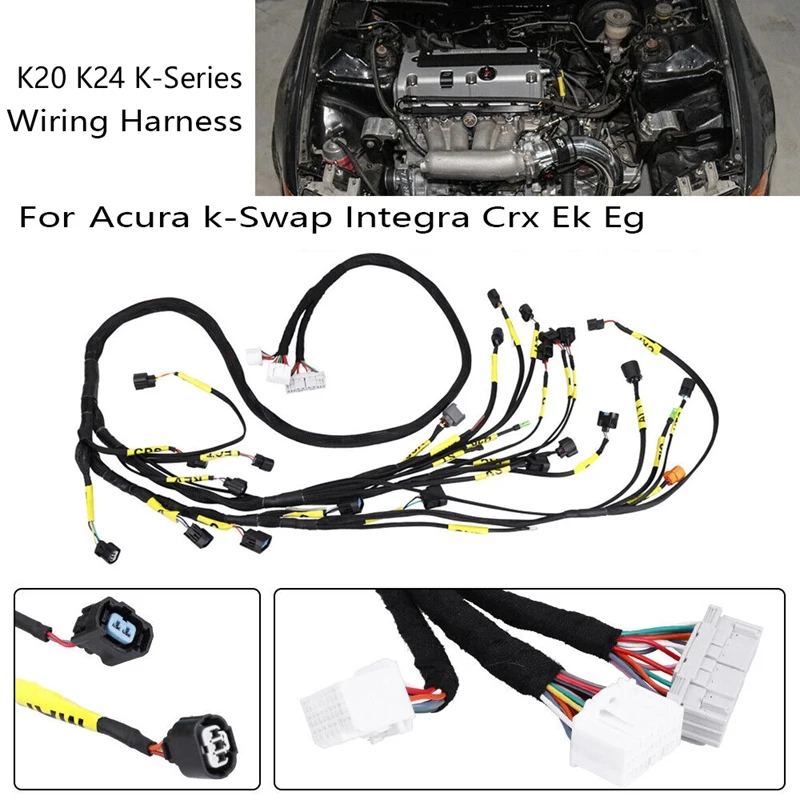 Folded Engine Harness K20 K24 KSeries Wiring Harness Fit For Honda Acura KSwap Integra Crx Ek Eg