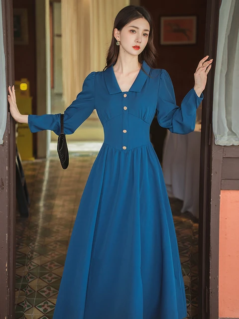 blue vintage dress