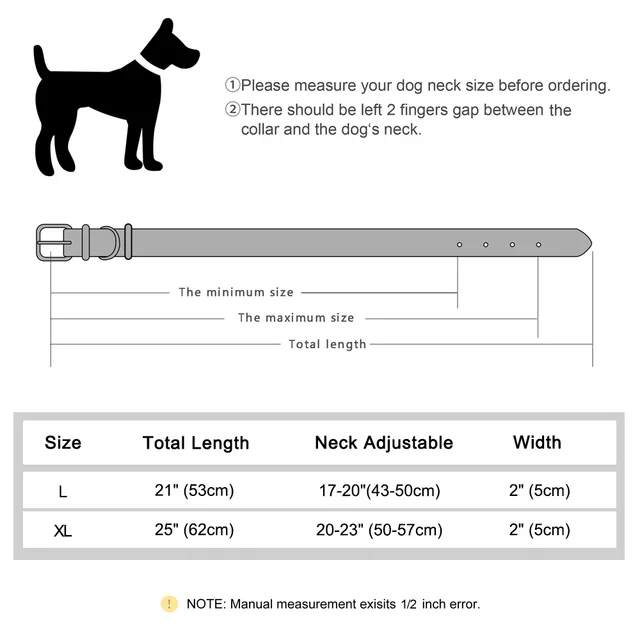 Genuine Leather Big Dog Collar 2inch Wide Diamond Dog Collars Durable Spike Pet Necklace Luxury for Medium Large Dogs Pitbull 6