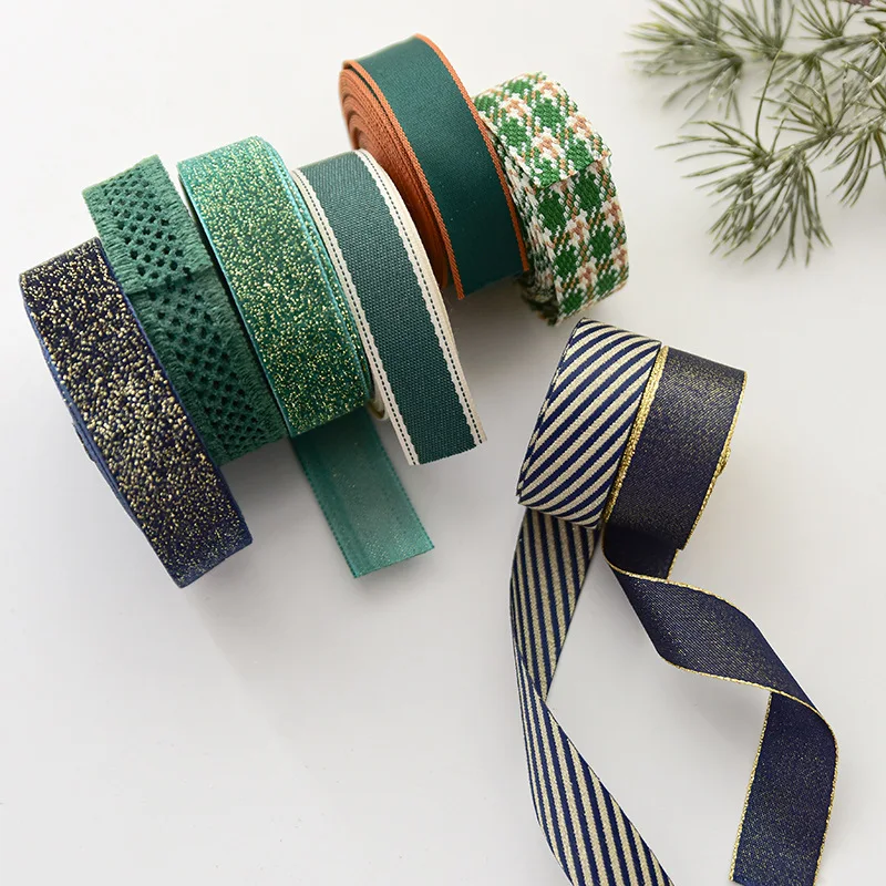 

Christmas Decorative Ribbons, Hot Stamping Ribbons, DIY Handmade Bow Materials, Christmas Gift Belts