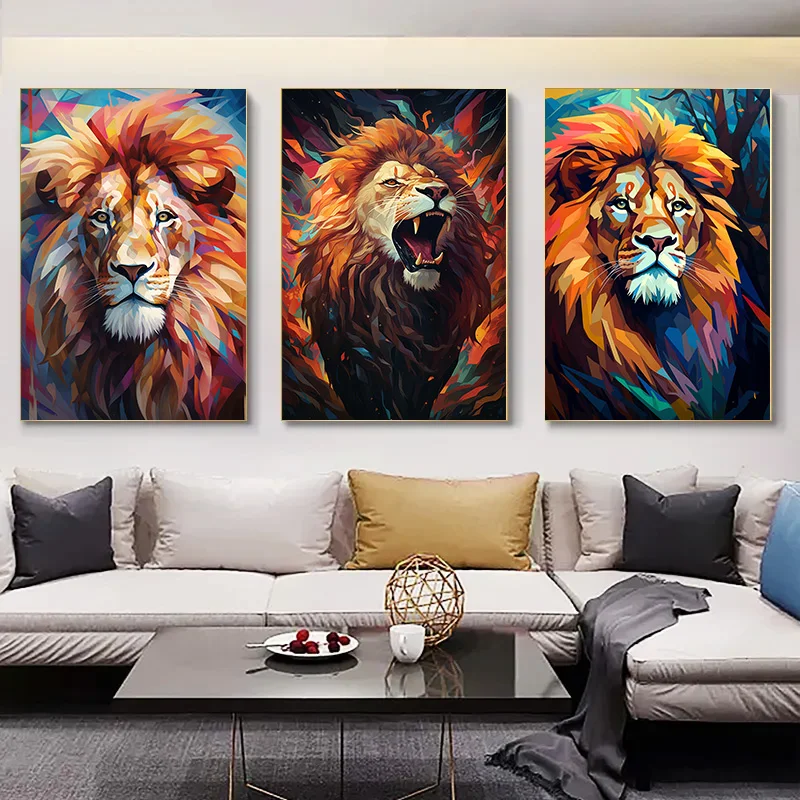 

Decorative Painting for Bed Room Decor 1Pcs Bedroom Decoration Home Decorations The Lion Exudes a Majestic Aura Wall Paintings