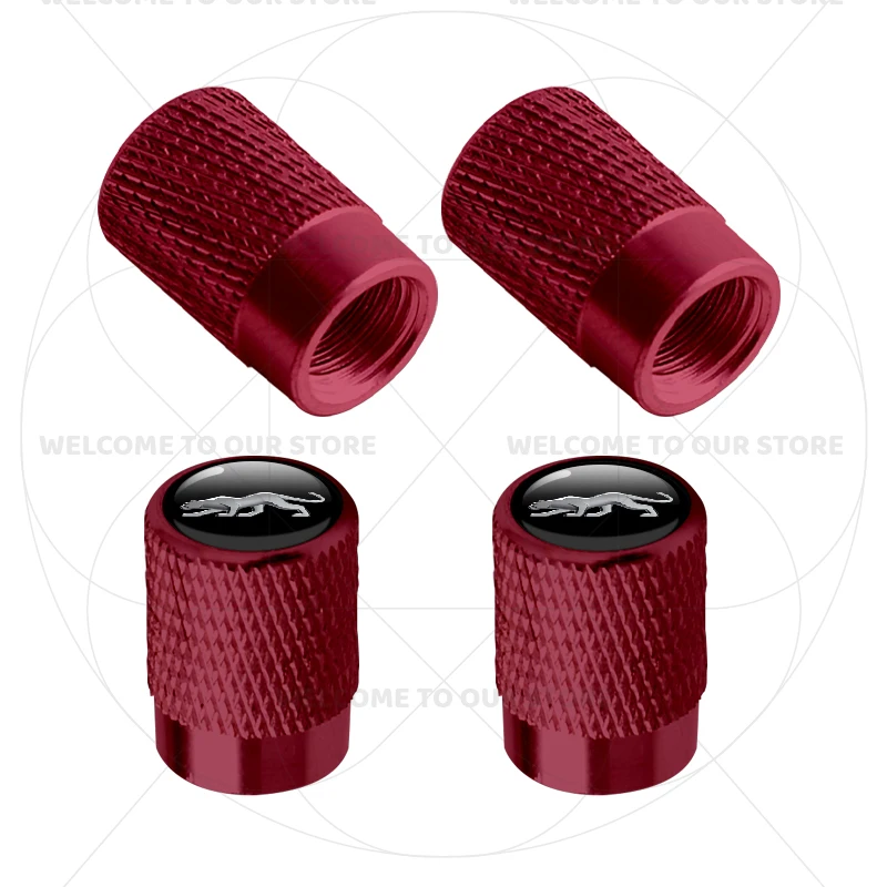 Premium Aluminum Car Tire Valve Caps - Set of 4 Stylish Air Dust Covers Accessories