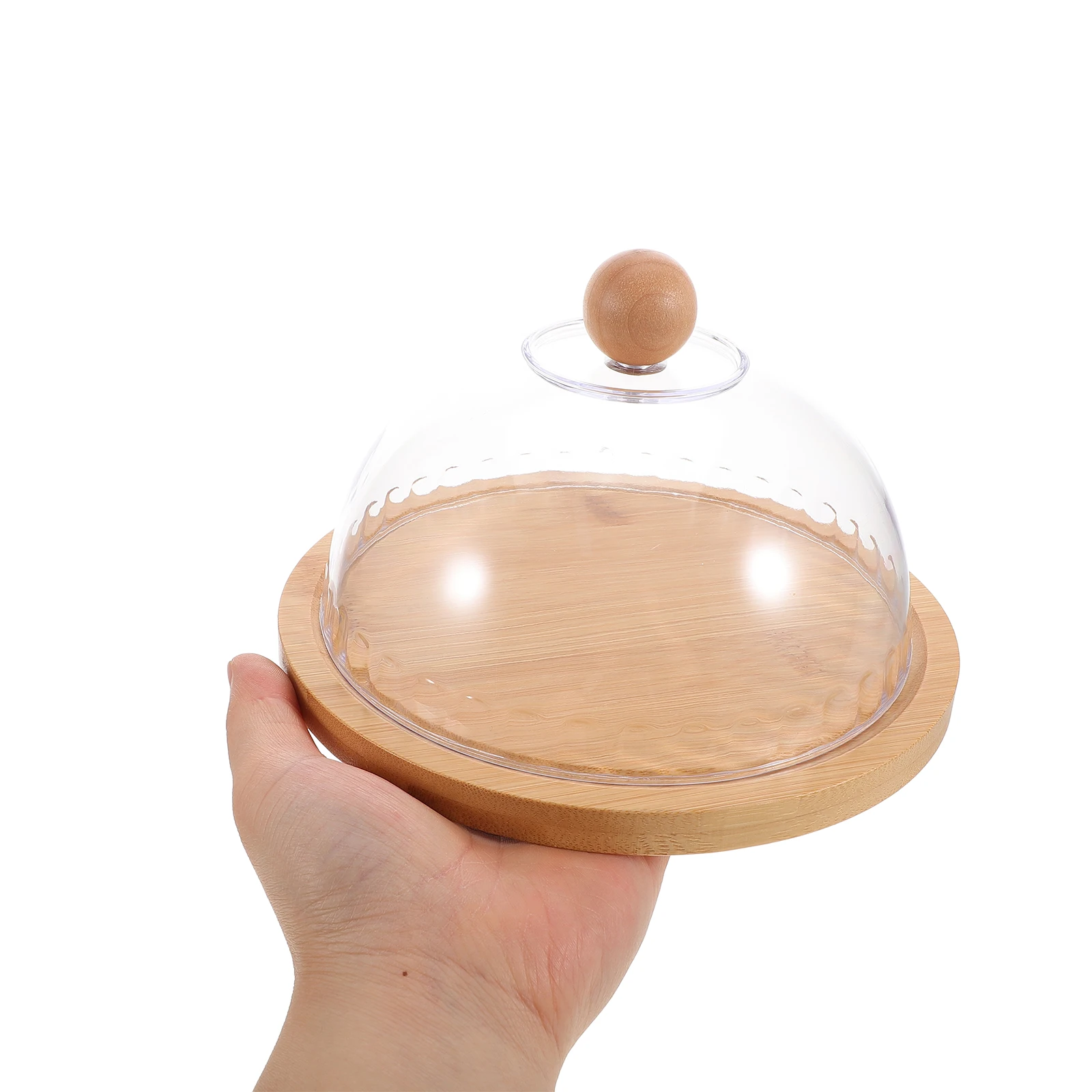 Cake Stand Cheese Serving Platter Dessert Fruit Display With Glass Dome Cover For Kitchen Birthday Weddings