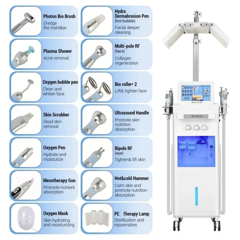 Hydra Skin Tightening Beauty Machine Reduces Fine Lines Deep Cleaning Equipment for Beauty Hydrotherapy