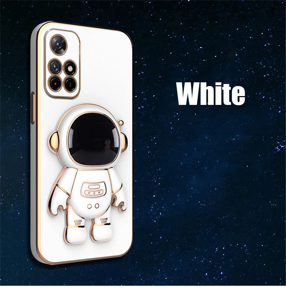 Luxus Überzug Cartoon Astronaut Halter Halterung Fall Für Xiaomi Redmi Hinweis 11 10 9 8 7 Pro 10T 9T 8T 10C 9C 9A 9T Mix4 T_voghion.com