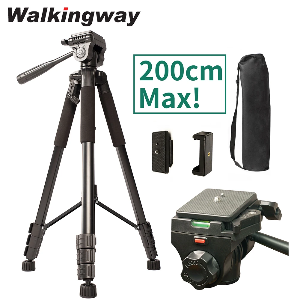 200cm 79in Height Heavy Dury Camera Tripod Stand Trípode Portable