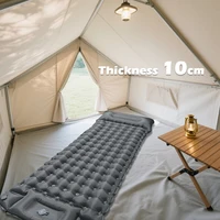 Matelas pneumatique simple de 10 cm d'épaisseur avec oreiller, gonflage sans pompe, lit d'invité pliable ultra confortable et compact pour la maison et les voyages 6