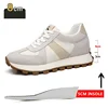 Elevator Casual Sneakers Man Cow Suede Leather Lace-Up Round Toe Platform Shoes 3/6/8cm Height Increase Shoes For Men Lift Sport 1