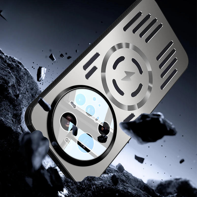 Magsafe-Compatible Aluminium Alloy Heat Dissipation Shockproof Phone Case