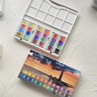 Russian White Night New Solid Sedimentation Color Watercolor pigment 24 Color Tube Layered Color Artist Beginner Art Supplies 2
