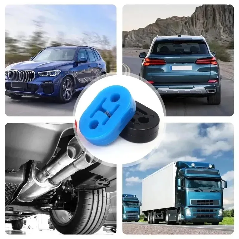 Lifting Towing Wheel Muffler Support Shock Absorber Automobile Universal Two Holes Exhaust Pipe Hanger Cushion Rubber Parts