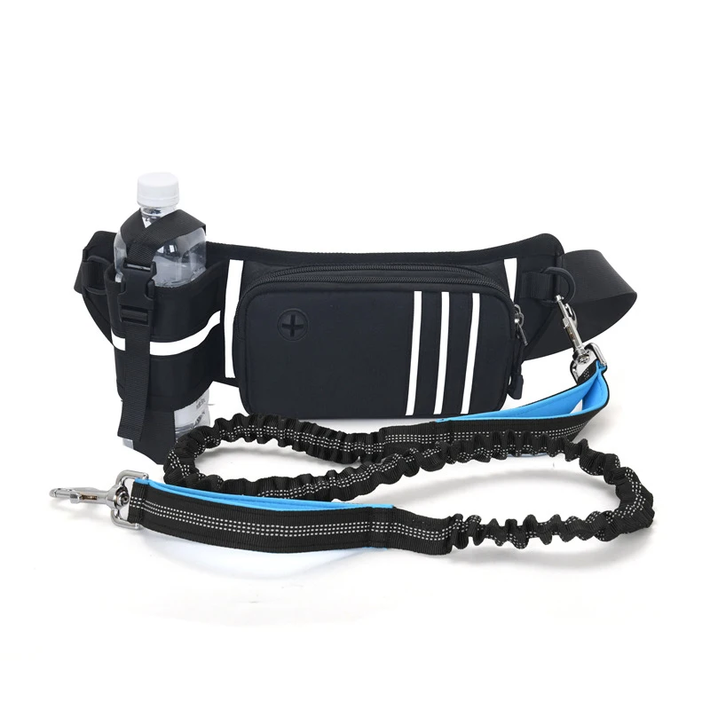 1PC Waterproof Walking Waist Bag Fanny Pack with Hands Free Dog Leash ...